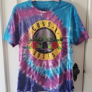Vintage tie-dye guns-n-roses band tee
